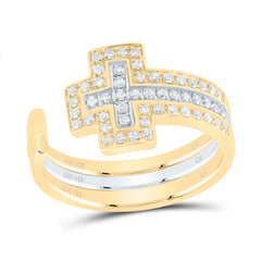 1/4CTW-DIA CN GIFT CROSS RING