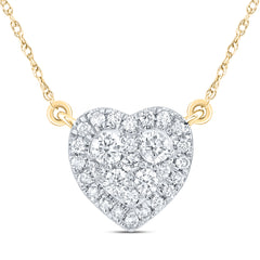 1/3CTW-DIA CN FASHION HEART NECKLACE (18 INCH)