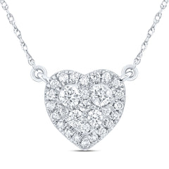 1/3CTW-DIA CN FASHION HEART NECKLACE (18 INCH)