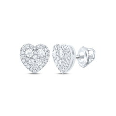 1/2CTW-DIA CN FASHION HEART STUD EARRING