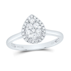 1/3CTW-DIA CN FASHION PEAR RING