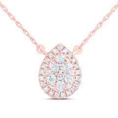 1/3CTW-DIA CN FASHION PEAR NECKLACE (18 INCH)