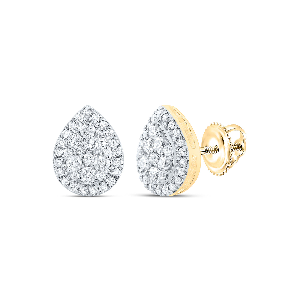 1/2CTW-DIA CN FASHION PEAR STUD EARRING