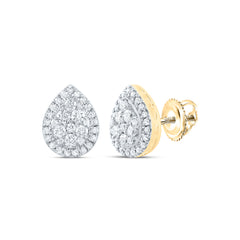 1/2CTW-DIA CN FASHION PEAR STUD EARRING
