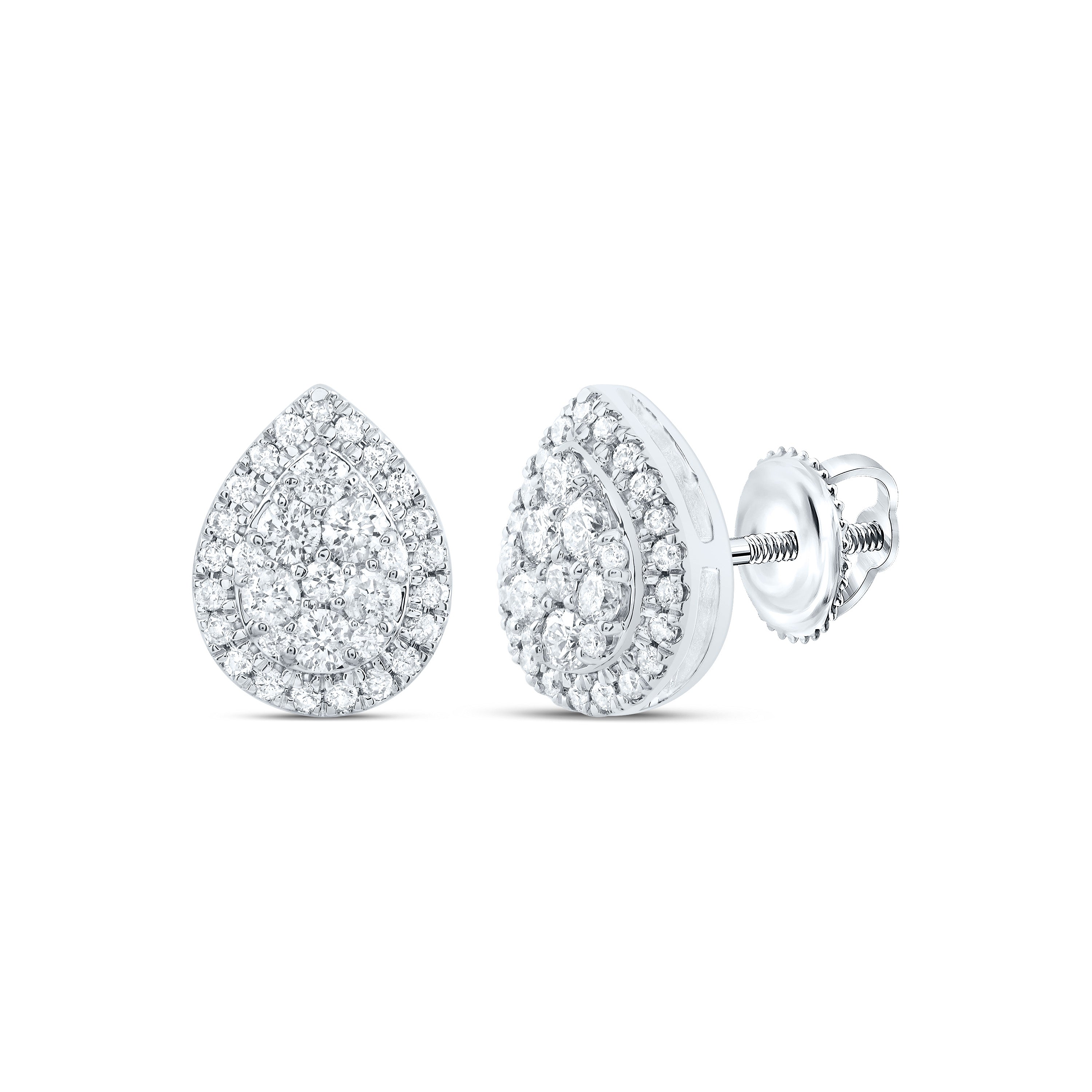 1/2CTW-DIA CN FASHION PEAR STUD EARRING