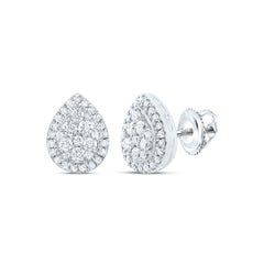 1/2CTW-DIA CN FASHION PEAR STUD EARRING