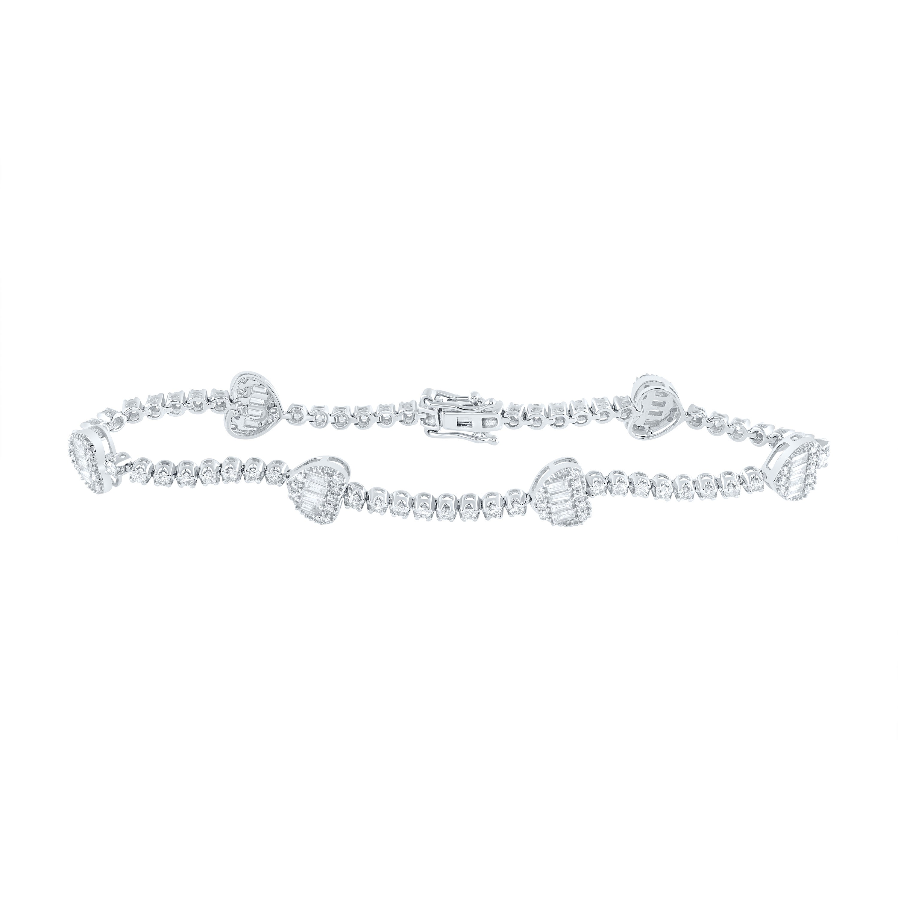 1 7/8CTW-DIA NK FASHION HEART BRACELET (7 INCH)
