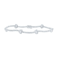 1 7/8CTW-DIA NK FASHION HEART BRACELET (7 INCH)
