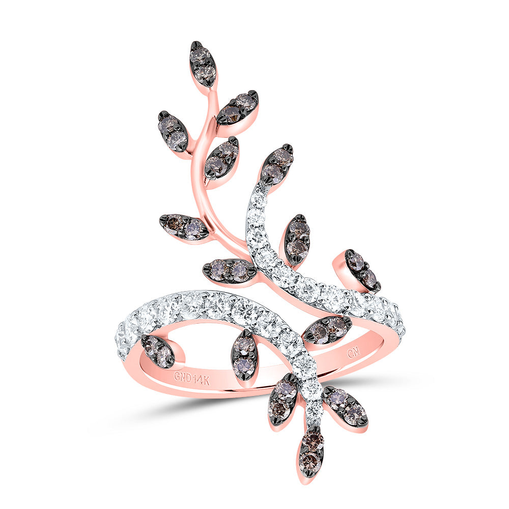 1CTW-DIA CN COGNAC NATURAL FASHION RING