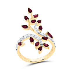 5/8CTW-DIA ANA M 1 3/8CTW MQ-RUBY NAT GEM FASHION RING