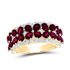 1/2CTW-DIA ANA M 4CTW PS-RUBY NAT GEM RING
