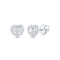 1/6CTW-DIA CN GIFT HEART EARRING