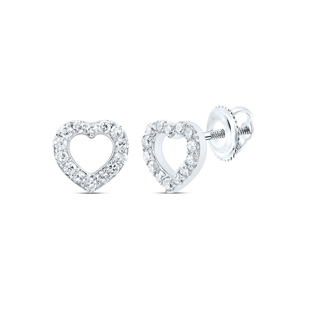 1/8CTW-DIA CN GIFT HEART EARRING