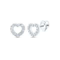 1/8CTW-DIA CN GIFT HEART EARRING