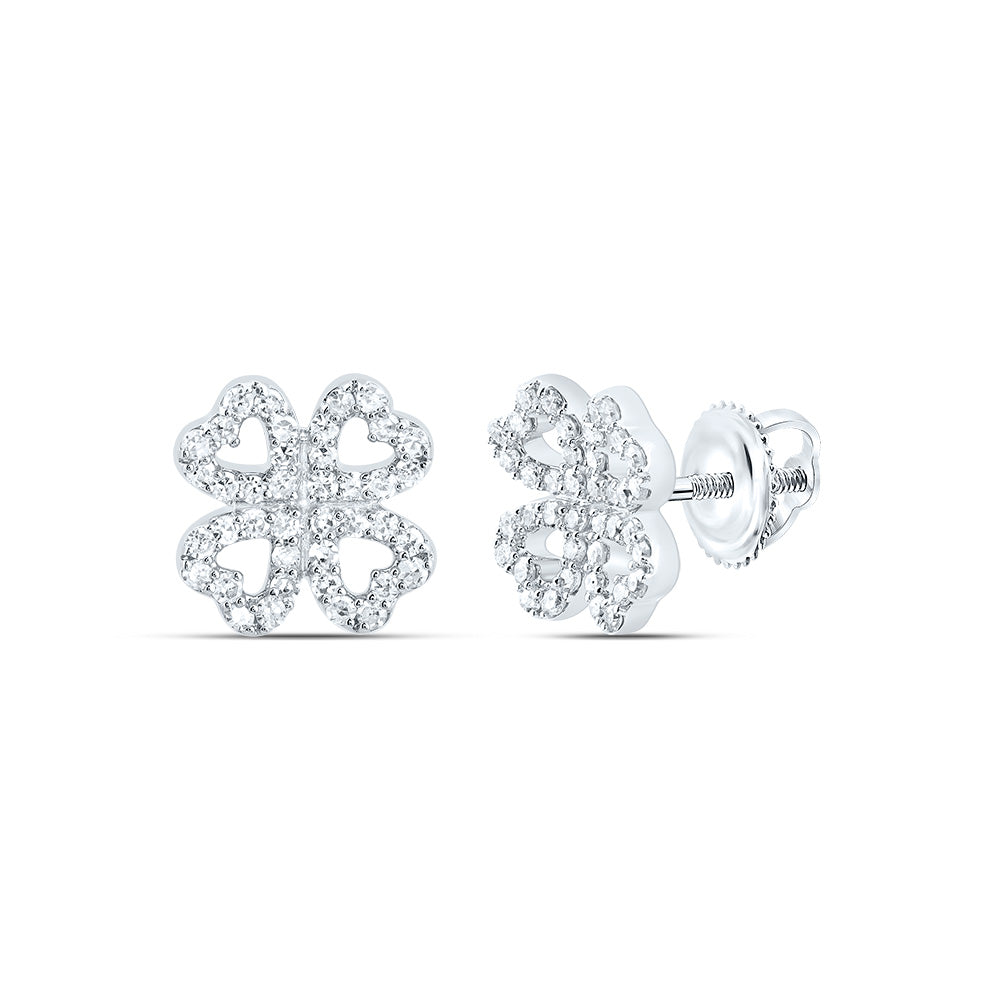 1/4CTW-DIA CN GIFT HEART EARRING
