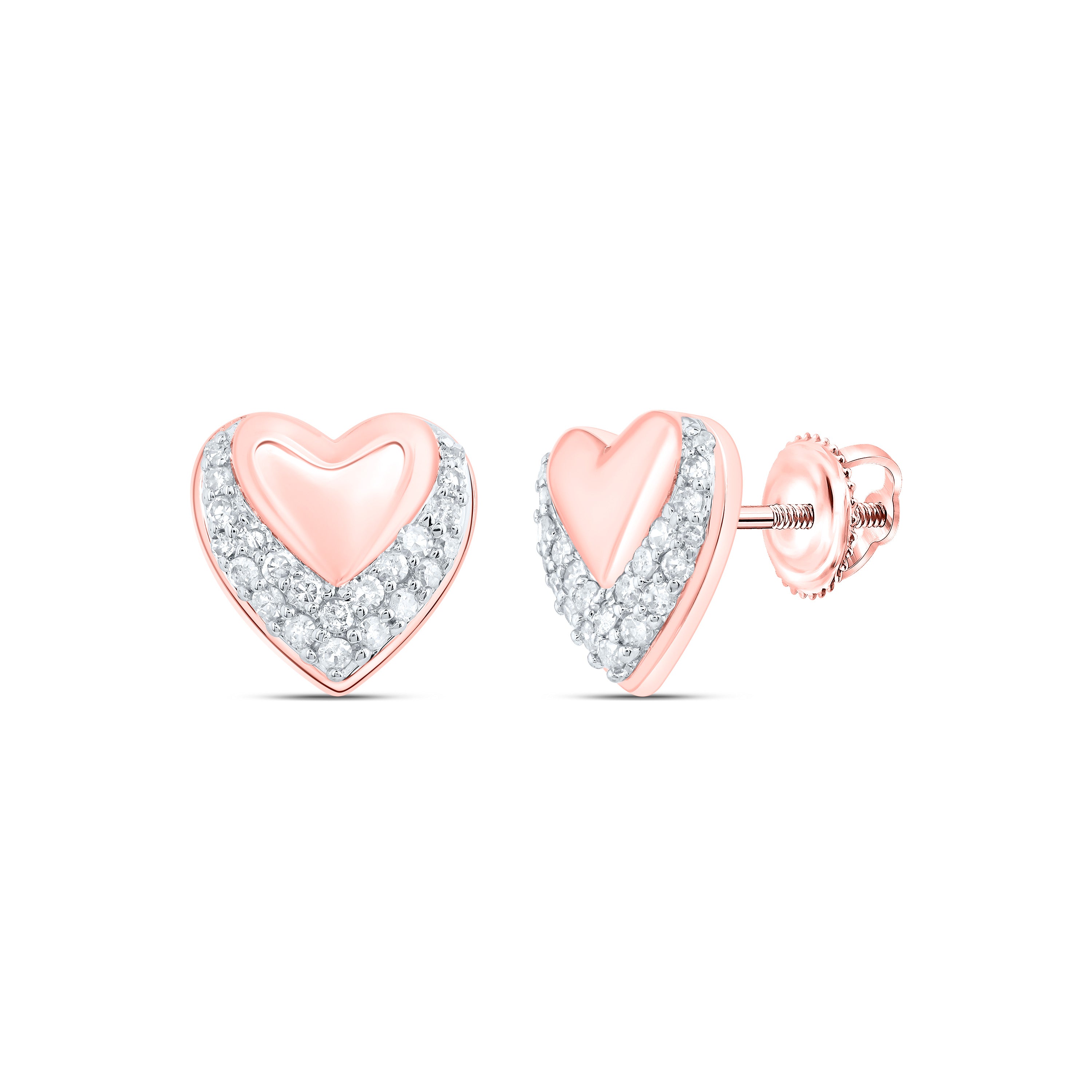 1/4CTW-DIA P1 GIFT HEART STUD EARRING