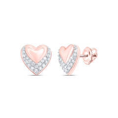 1/4CTW-DIA P1 GIFT HEART STUD EARRING