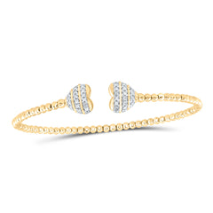 1/4CTW-DIA CN FASHION HEART BANGLE (65X52 MM)