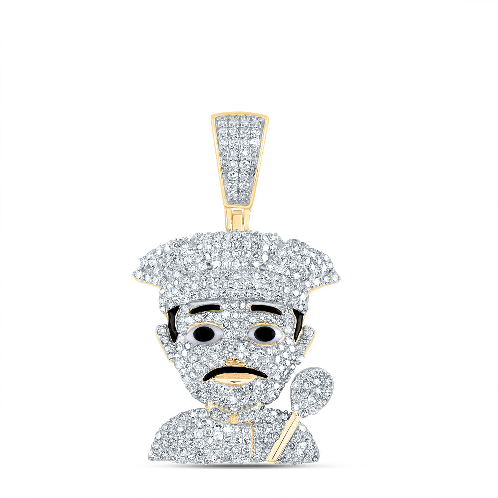 1 1/2CTW-DIA NK FASHION CHEF MENS CHARM