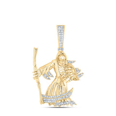 1/3CTW-DIA NK GRIM RAPPER MENS CHARM