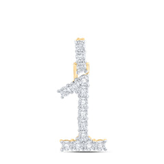 1/12CTW-DIA NK NUMBER "1"GIFT PENDANT