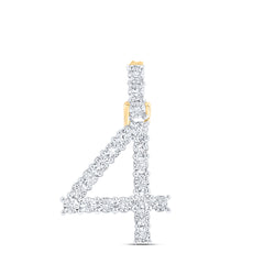 1/10CTW-DIA NK NUMBER "4"GIFT PENDANT