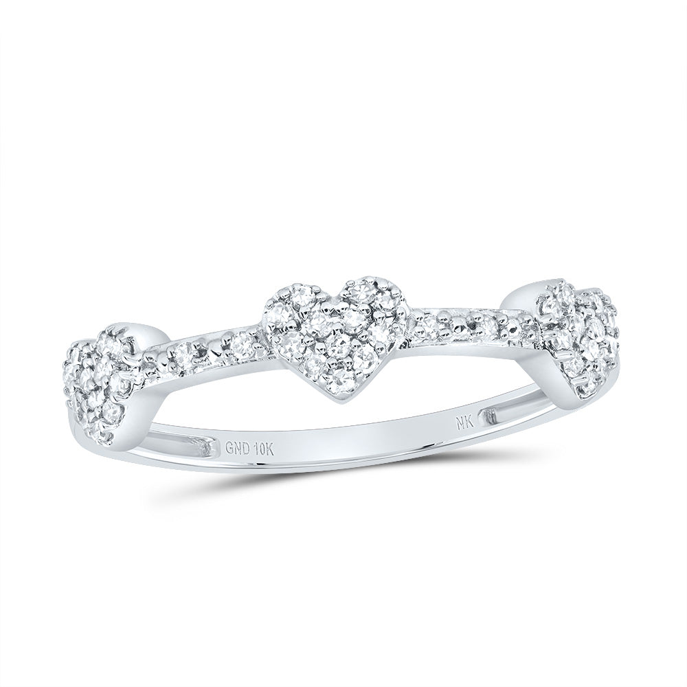 1/6CTW-DIA NK GIFT HEART RING