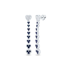 1/3CTW-DIA ANA M 7/8CTW RD-BS NAT GEM HEART DANGLING EARRING