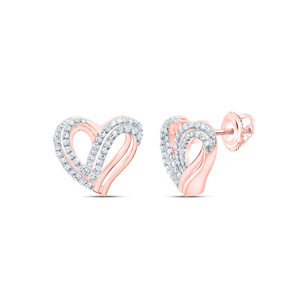 1/3CTW-DIA P1 GIFT HEART EARRING