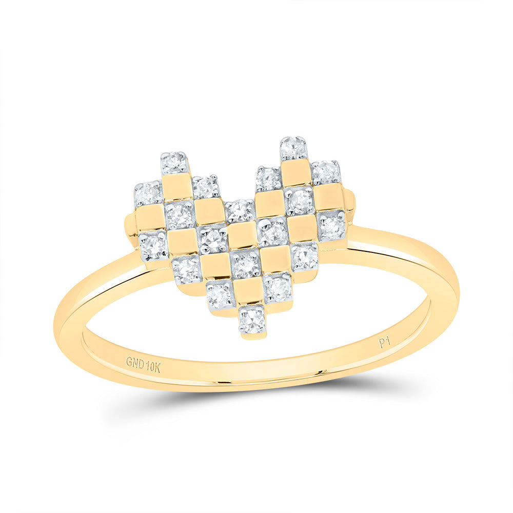 1/8CTW-DIA P1 GIFT HEART RING
