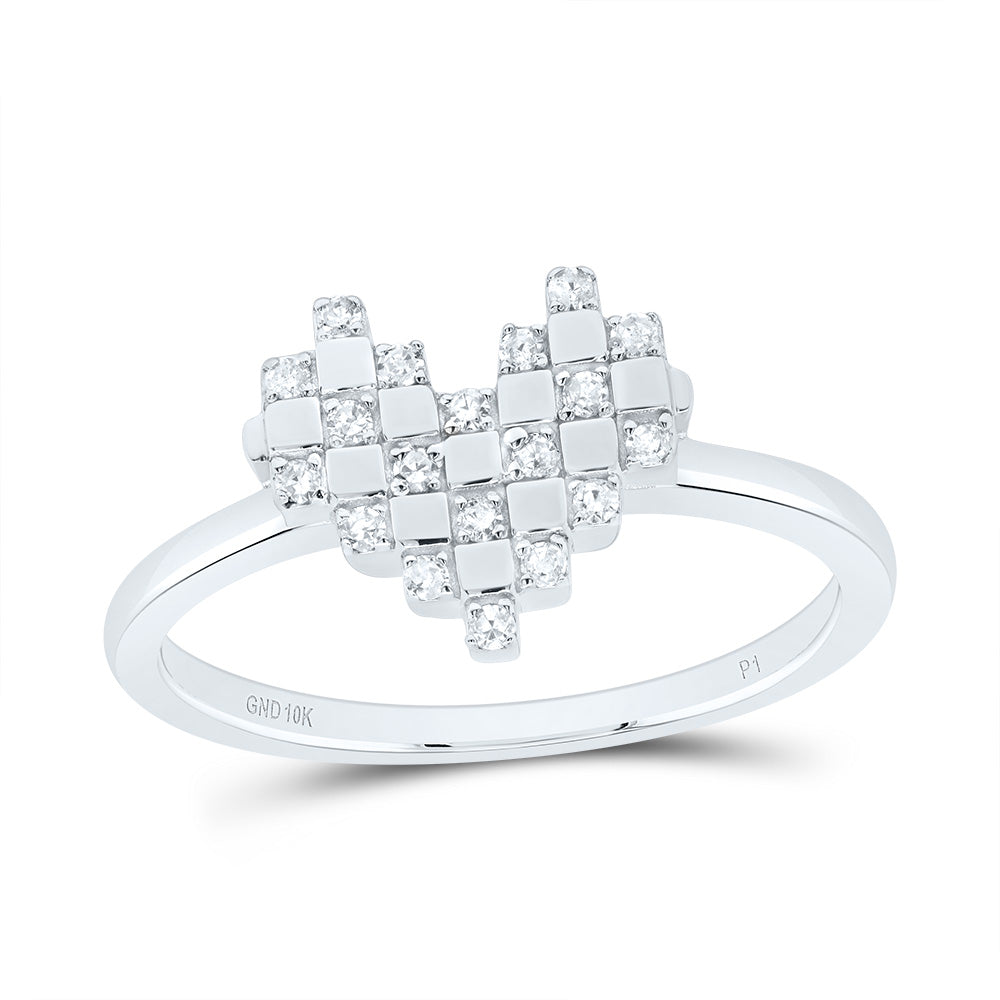 1/8CTW-DIA P1 GIFT HEART RING
