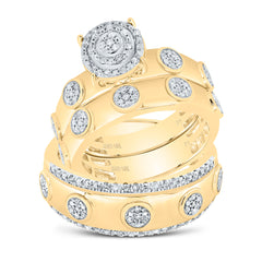 3/8 CTW-DIA P1 ROUND TRIO RING