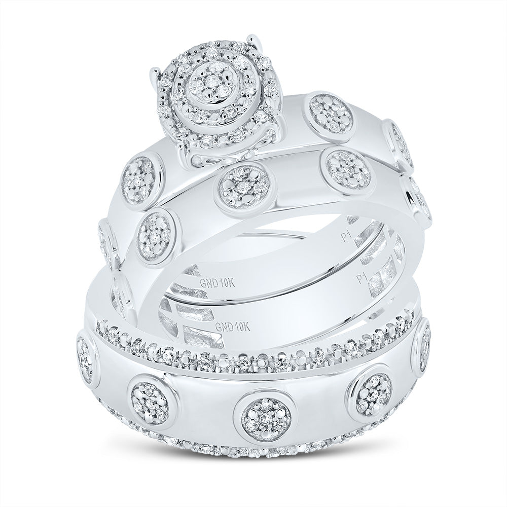 3/8 CTW-DIA P1 ROUND TRIO RING