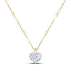 1/2CTW-DIA CN FASHION HEART NECKLACE (18 INCH)