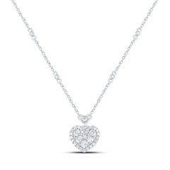 1/2CTW-DIA CN FASHION HEART NECKLACE (18INCH)