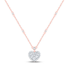 1/2CTW-DIA CN FASHION HEART NECKLACE (18INCH)