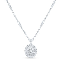 5/8CTW-DIA CN FASHION ROUND NECKLACE (18 INCH)