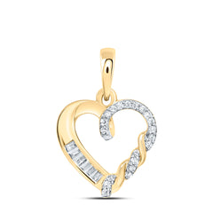 1/12CTW-DIA CN GIFT HEART PENDANT