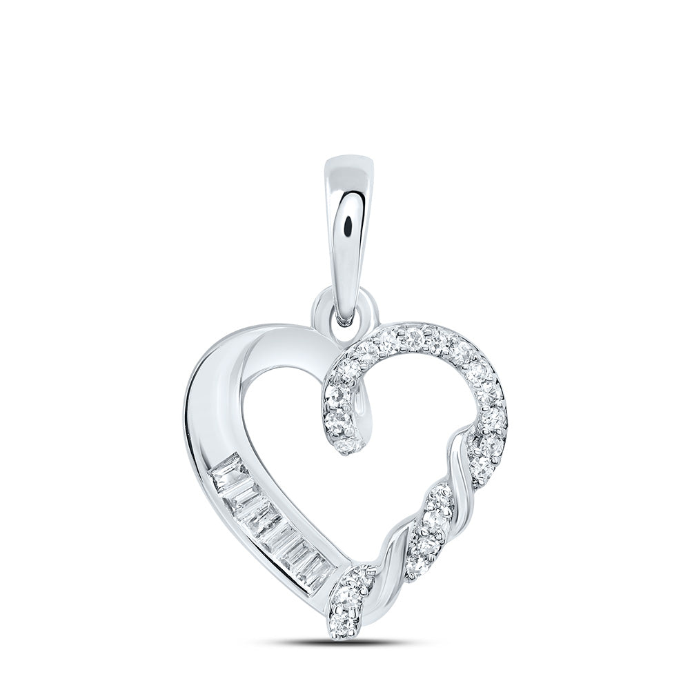 1/12CTW-DIA CN GIFT HEART PENDANT