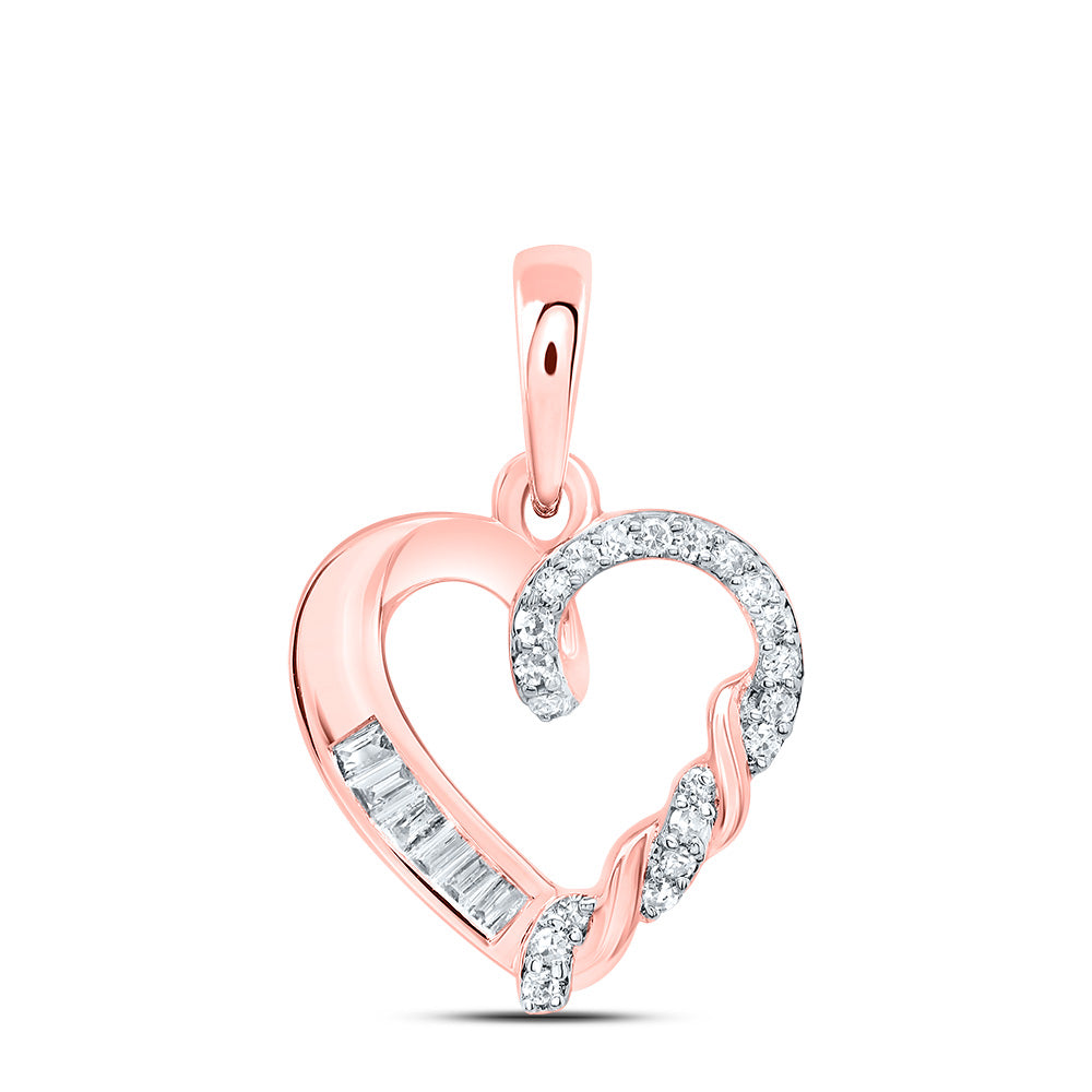 1/12CTW-DIA CN GIFT HEART PENDANT