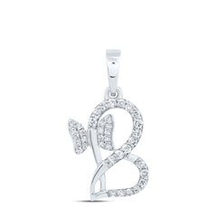 1/8CTW-DIA CN GIFT BUTTERFLY HEART PENDANT