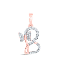 1/8CTW-DIA CN GIFT BUTTERFLY HEART PENDANT