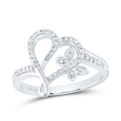 1/5CTW-DIA CN GIFT BUTTERFLY HEART RING