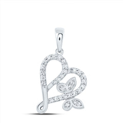 1/6CTW-DIA CN GIFT BUTTERFLY HEART PENDANT