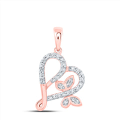 1/6CTW-DIA CN GIFT BUTTERFLY HEART PENDANT