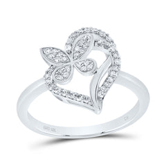 1/4CTW-DIA CN GIFT BUTTERFLY HEART RING
