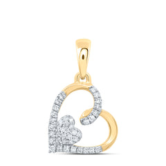 1/10CTW-DIA CN GIFT HEART PENDANT