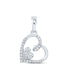 1/10CTW-DIA CN GIFT HEART PENDANT