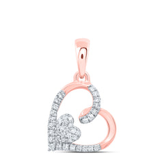 1/10CTW-DIA CN GIFT HEART PENDANT