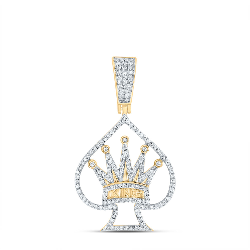 5/8CTW-DIA NK KING CROWN  MENS CHARM